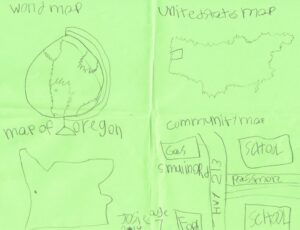 Mapping examples by my 1st Grader