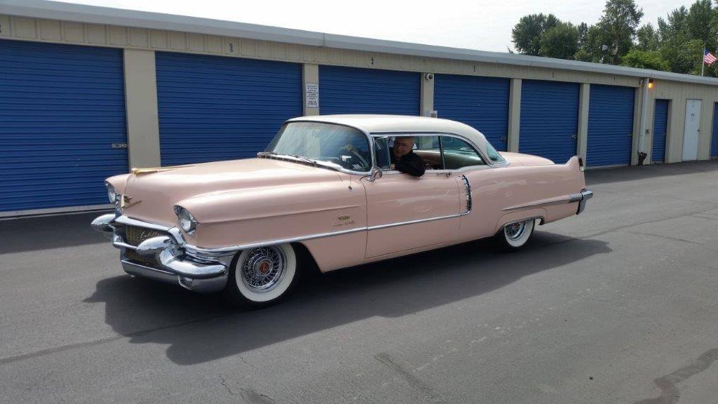 Pink 1956 Cadillac Coupe deVille